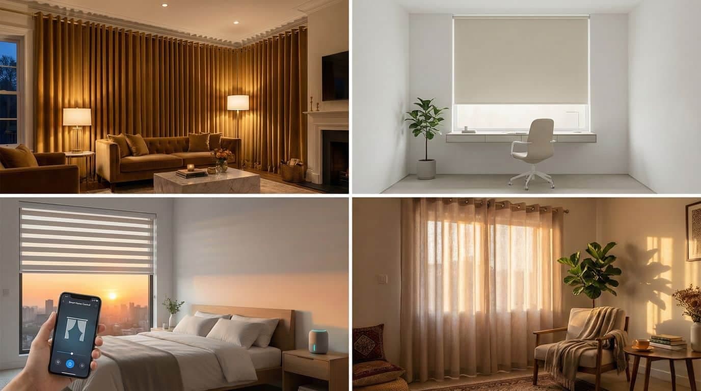 راهنمای جامع خرید انواع پرده مدرن و زبرا در سال 1404 | ترندهای دکوراسیون